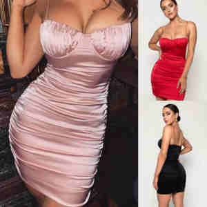 Robe de soirée - Robe sexy moulante - Bretelles minces