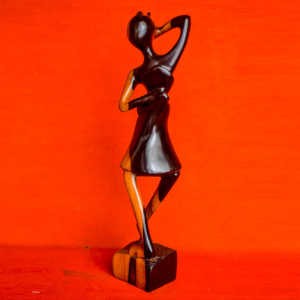 Tête en bois d'ébène - 32 cm de hauteur