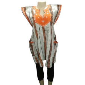 Robe Evasée 3/4 - Faso Dan Fani - Manches Bretelles avec chapeau - Modèle 2