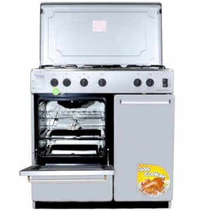 Cuisinière 5 foyers - Four à deux feu - Rotissoire - Cache bouteille - Plaque chauffante - Muniterie
