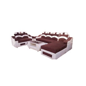 Canapé d'angle en L - 3 places & 5 places - 1 Lit