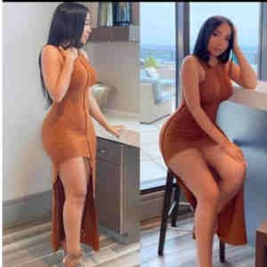 Robe sexy sans manches