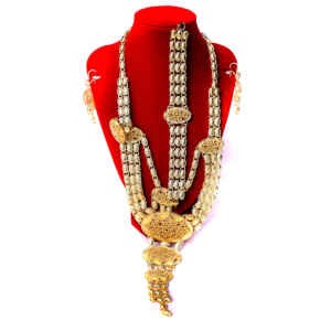 Collier sautoir matière Chinoise - Boucles d'oreille - Modèle 3