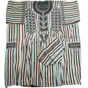 Ensemble Faso Dan Fani - Deux Pièces - Manches 3/4 avec chapeau - Modèle 5