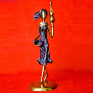 Abstraite VIELLE PORTEUSE - en bronze - 20 cm