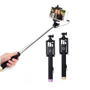 Canne à selfie filaire