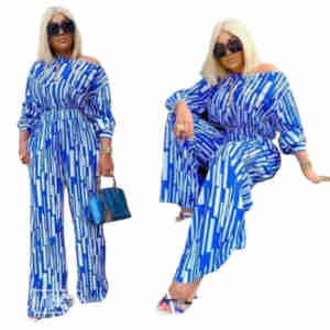 Ensemble deux pièces - t-shirt à manches longues et pantalon dashiki