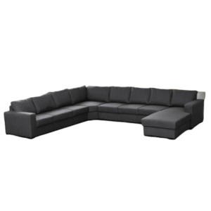 Canapé d'angle en U - 5 places + lit - Matière en Tissu