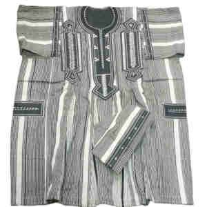 Ensemble Faso Dan Fani - Deux Pièces - Manches 3/4 avec chapeau - Modèle 3