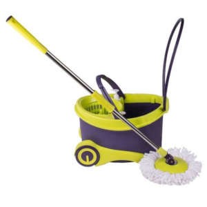Seau essoreur à roulette avec serpillière rotatif et automatique