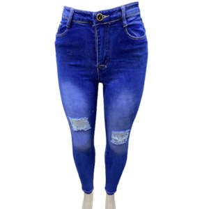 Pantalon jean slimé pour femme