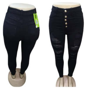 Legging à taille haute - Pantalon blessé pour femme