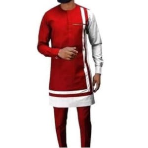 Tunique Homme - Couleur Unique - Manches Longues - Modèle 3