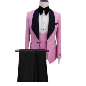 Costume 3 pièces pour homme - Smoking coupe ajustée pour mariage - Gilet croisé - modèle 3