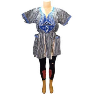 Robe Evasée 3/4 - Faso Dan fani - Manches Courtes - Modèle 1