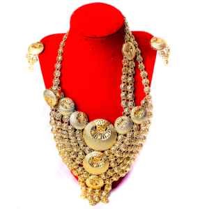 Collier sautoir - matière Chinoise - Boucles d'oreille - Modèle 2