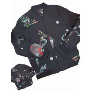 Pull imprimé à Fermeture éclaire