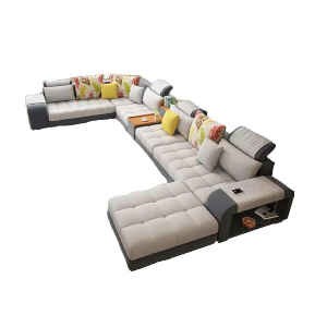 Canapé en U - 6 places - 1 lit