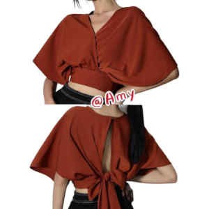 Haut coupé à manches chauve-souris